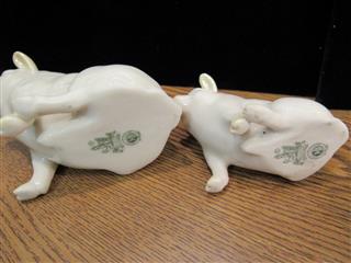 VINTAGE LOT OF 5 BELLEEK IRELAND WHITE PORCELAIN COLLECTIBLES